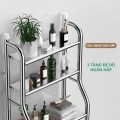 Kệ bồn cầu inox 3 tầng, giá để đồ nhà vệ sinh, kệ để đồ phòng tắm