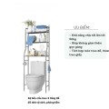 Kệ bồn cầu inox 3 tầng, giá để đồ nhà vệ sinh, kệ để đồ phòng tắm