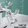 Đầu lọc nước tại vòi bồn rửa mặt Mifan tay xoay 3 chiều 1080 độ