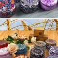 Set 4 cốc nến thơm hoa khô thiên nhiên, nhẹ nhàng