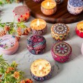 Set 4 cốc nến thơm hoa khô thiên nhiên, nhẹ nhàng