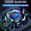 Tẩu sạc nhanh trên ô tô tích hợp 3 chip xử lý thông minh