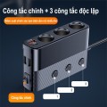 Bộ chia tẩu trên ô tô với 3 cổng tẩu 128W