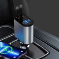 Tẩu sạc ô tô siêu nhanh tích hợp 2 dây sạc BA1200, 1 cổng lightning (iphone/IOS) + 1 cổng type C
