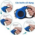 Dây xích thú cưng kéo giãn tự động tiện lợi BA1160, Màu xanh lam