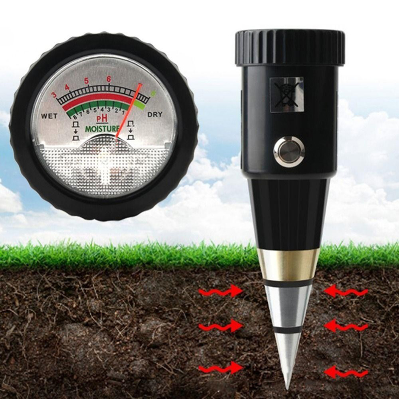 Dụng cụ đo độ ẩm pH đất, độ chua, nhiệt độ đất chính xác BA1191