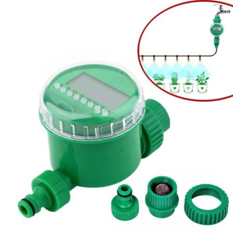 Bộ tưới cây tự động 20 đầu cắm phun 8 tia kèm van nước hẹn giờ BA1197