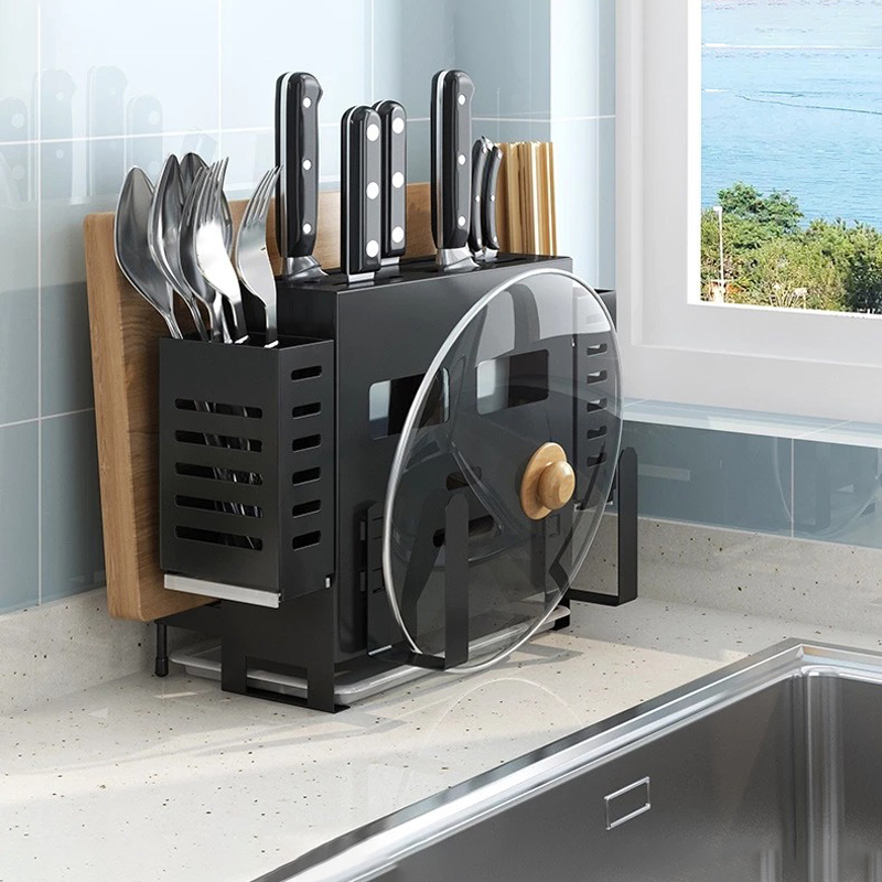 Kệ cài dao thớt, đũa thìa úp vung nồi đa năng MKS017 BA1203