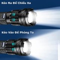 Đèn pin siêu sáng cầm tay chiếu xa 500m chất liệu hợp kim chắc chắn BA1216