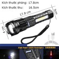 Đèn pin siêu sáng cầm tay chiếu xa 500m chất liệu hợp kim chắc chắn BA1216