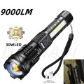 Đèn pin siêu sáng cầm tay chiếu xa 500m chất liệu hợp kim chắc chắn BA1216