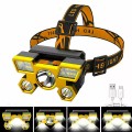 Đèn pin đội đầu 5 bóng siêu sáng, chống nước kèm dây sạc BA1215