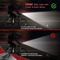Đèn pha xe đạp đèn trước sáng và đèn Led sau đuôi sạc USB BA1218