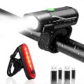 Đèn pha xe đạp đèn trước sáng và đèn Led sau đuôi sạc USB BA1218