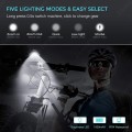 Đèn pha xe đạp đèn trước sáng và đèn Led sau đuôi sạc USB BA1218