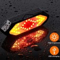 Đèn hậu xe đạp chống nước cực tốt, cảnh báo đi xe vào ban đêm BA1219