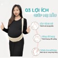 Đai đỡ bụng bầu có dây co giãn tốt, giảm đau lưng, rạn bụng BA1247, Size L