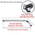Bộ cần sen, bát sen, dây sen tắm đứng chất liệu bền đẹp BA1255, Kèm dây 1,5m