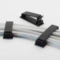 Combo 10 kẹp dây điện gắn tường bản lớn có chốt BA1259, Màu đen 