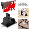 Combo 10 kẹp dây điện dính tường loại nhỏ BA1242 , Màu đen 
