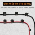 Combo 10 kẹp dây điện dính tường loại nhỏ BA1242 , Màu đen 