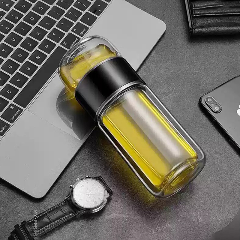 Bình pha trà thuỷ tinh 2 lớp cao cấp có lõi lọc BA1263