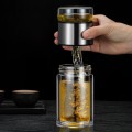 Bình pha trà thuỷ tinh 2 lớp cao cấp có lõi lọc BA1263