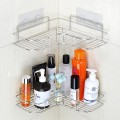 Set 2 kệ góc nhà tắm đa năng không gỉ tặng kèm miếng dán siêu dính N173