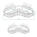Set 2 kệ góc nhà tắm đa năng không gỉ tặng kèm miếng dán siêu dính N173
