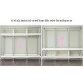 Tủ quần áo tủ vải khung thép titan cao cấp BA1289, Màu hồng baby - Loại 3 buồng ( 165*45*170cm )