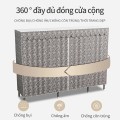 Tủ quần áo tủ vải khung thép titan cao cấp BA1289, Màu hồng baby - Loại 3 buồng ( 165*45*170cm )
