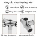 Tủ quần áo tủ vải khung thép titan cao cấp BA1289, Màu hồng baby - Loại 3 buồng ( 165*45*170cm )