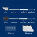 Cọ bồn cầu, cọ toilet 3 trong 1 tại nhà tại nhà, vệ sinh sạch sẽ BA1302