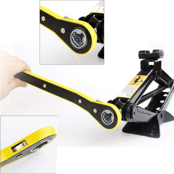 Combo tay cầm + kích chữ A kích lốp, gầm ô tô xoay 360 độ BA1118