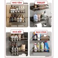 Kệ nhà tắm để đồ đa năng dán tường Ermo BA1310, Loại kệ 40cm