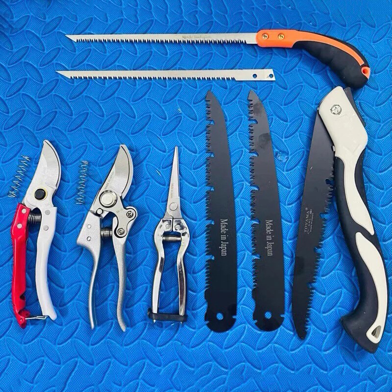 Kéo cắt cành lưỡi thép SK5, combo 8 món dụng cụ làm vườn BA1324