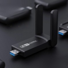 USB thu wifi 1300 mbps 2 râu nâng cấp wifi lên 5G cho pc laptop BA1345