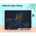 Bảng vẽ tự xóa thông minh cho bé đa sắc màu BA1359, Màu xanh - 13inch