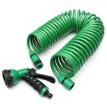 Bộ vòi xịt dây lò xo tưới cây, rửa xe đa năng 7 chế độ BA1386, Bộ 5 mét đầy đủ 