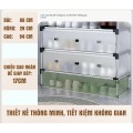Kệ giày dép khung inox có vách ngăn chắn bụi bẩn, siêu bền BA1397, Kệ 4 tầng