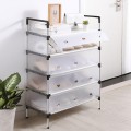 Kệ giày dép khung inox có vách ngăn chắn bụi bẩn, siêu bền BA1397, Kệ 4 tầng