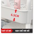 Kệ nhựa để đồ đa năng có bánh xe đẩy chuyên dụng BA1396, Kệ 3 tầng