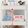 Kệ nhựa để đồ đa năng có bánh xe đẩy chuyên dụng BA1396, Kệ 3 tầng