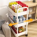Kệ nhựa để đồ đa năng có bánh xe đẩy chuyên dụng BA1396, Kệ 3 tầng