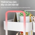 Kệ nhựa để đồ đa năng có bánh xe đẩy chuyên dụng BA1396, Kệ 3 tầng