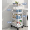 Kệ nhựa để đồ đa năng có bánh xe đẩy chuyên dụng BA1396, Kệ 3 tầng