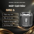 (Phiên bản mới) Máy cạo râu Enchen mini 6 lưỡi dao kép mỏng, chống nước cao cấp BA1394