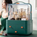 Hộp đựng đồ trang điểm có tay xách, nắp đậy chống bụi, dung tích lớn BA1414, Màu trắng