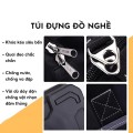 Túi đựng đồ nghề sửa chữa đế nhựa, chống nước, siêu bền BA1428, Cỡ vừa 17 inch (41 x 23 x 25 cm)