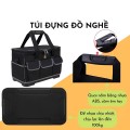 Túi đựng đồ nghề sửa chữa đế nhựa, chống nước, siêu bền BA1428, Cỡ vừa 17 inch (41 x 23 x 25 cm)